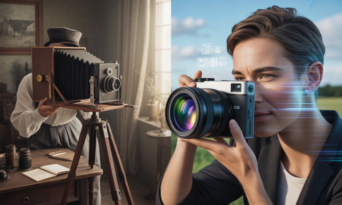 découvrez comment les avancées technologiques ont révolutionné la photographie, de l'appareil argentique aux caméras numériques et aux outils de retouche modernes.
